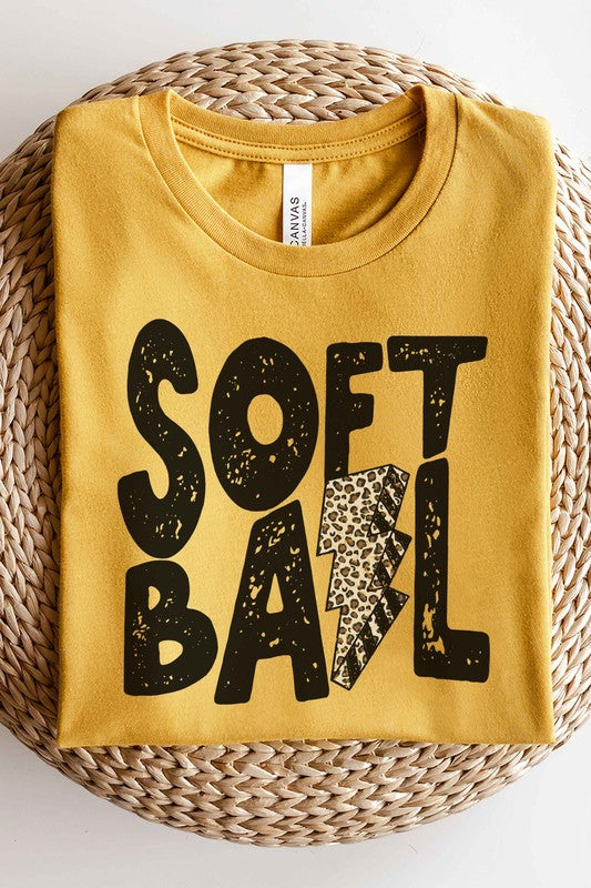 LEOPARD SOFTBALL GRAPHIC TEE / T-SHIRT