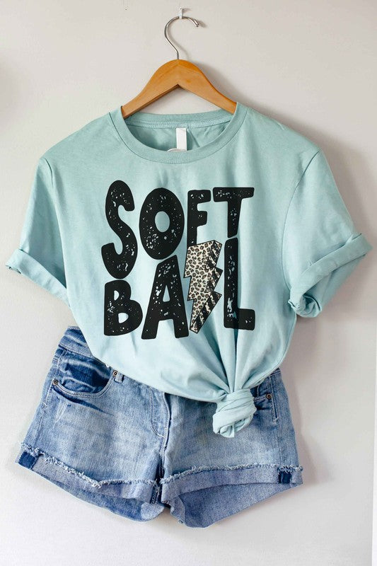 LEOPARD SOFTBALL GRAPHIC TEE / T-SHIRT