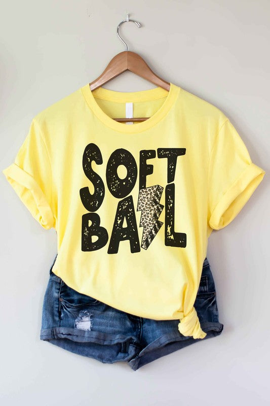 LEOPARD SOFTBALL GRAPHIC TEE / T-SHIRT