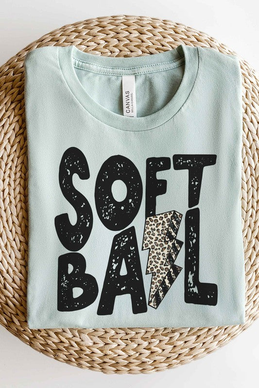 LEOPARD SOFTBALL GRAPHIC TEE / T-SHIRT