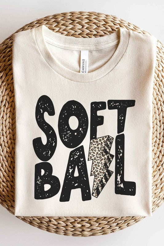 LEOPARD SOFTBALL GRAPHIC TEE / T-SHIRT