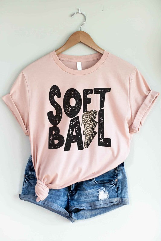 LEOPARD SOFTBALL GRAPHIC TEE / T-SHIRT