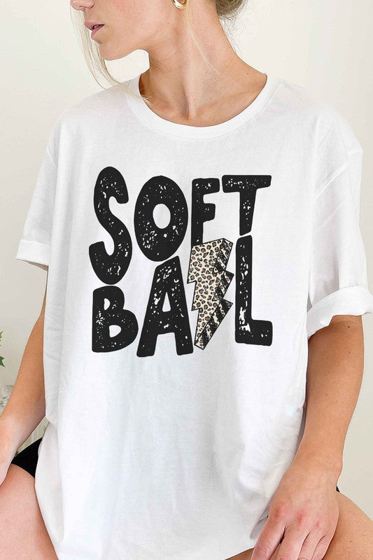 LEOPARD SOFTBALL GRAPHIC TEE / T-SHIRT