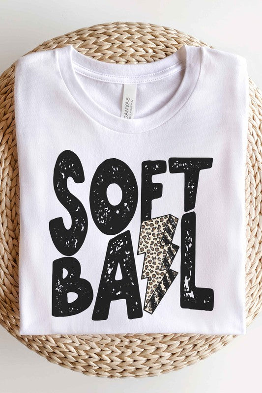 LEOPARD SOFTBALL GRAPHIC TEE / T-SHIRT