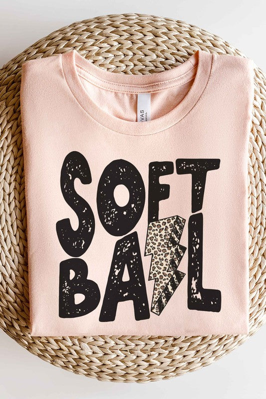 LEOPARD SOFTBALL GRAPHIC TEE / T-SHIRT