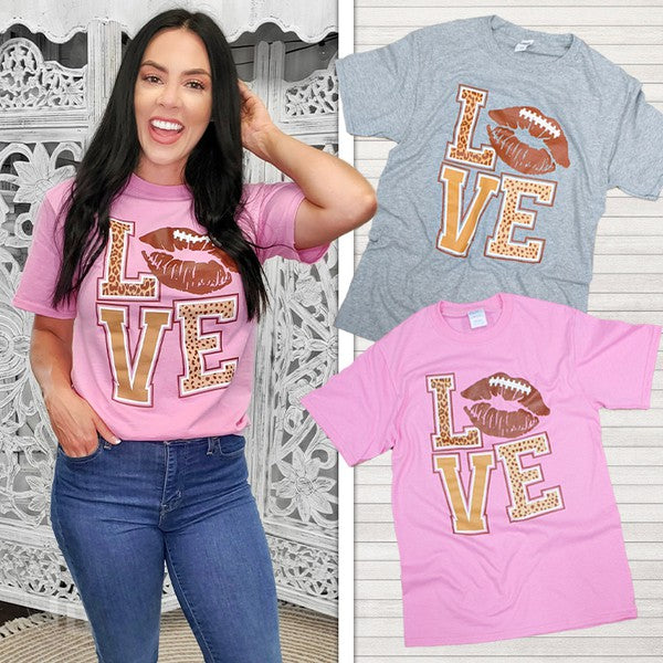 Football Lips Love T-Shirt