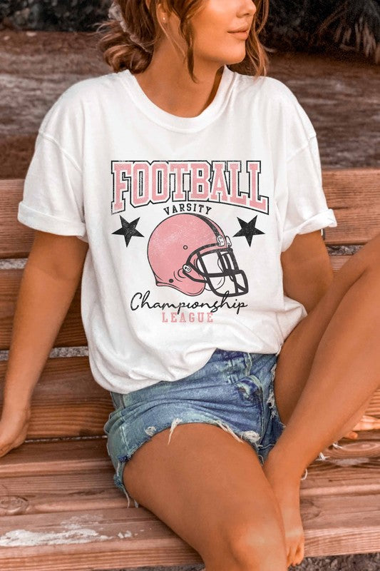 FOOTBALL GRAPHIC TEE PLUS SIZE