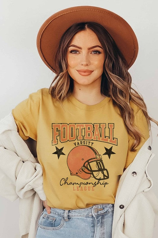 FOOTBALL GRAPHIC TEE PLUS SIZE