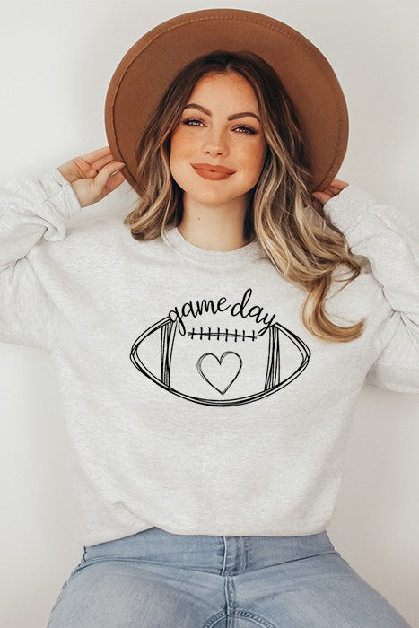 Game Day Football Heart Sweatshirt