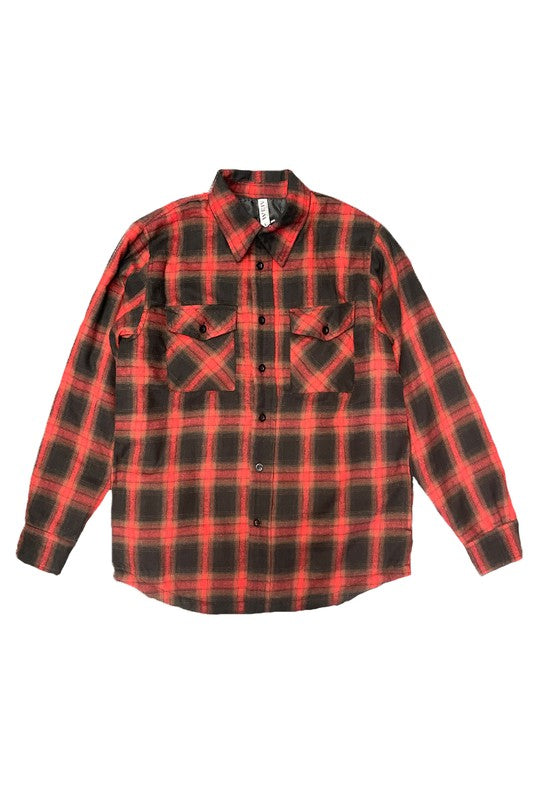 Mens Quilted Padded Flannel