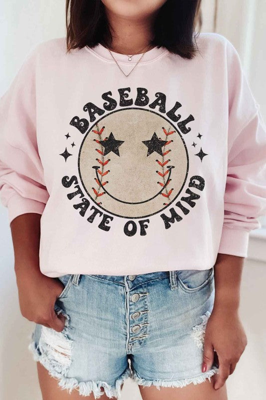 BASEBALL STATE OF MIND GRAPHIC SWEATSHIRT