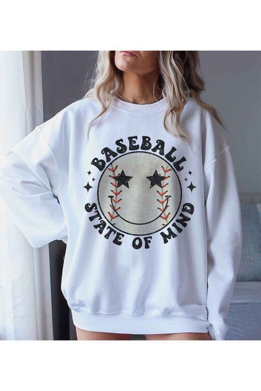 BASEBALL STATE OF MIND GRAPHIC SWEATSHIRT